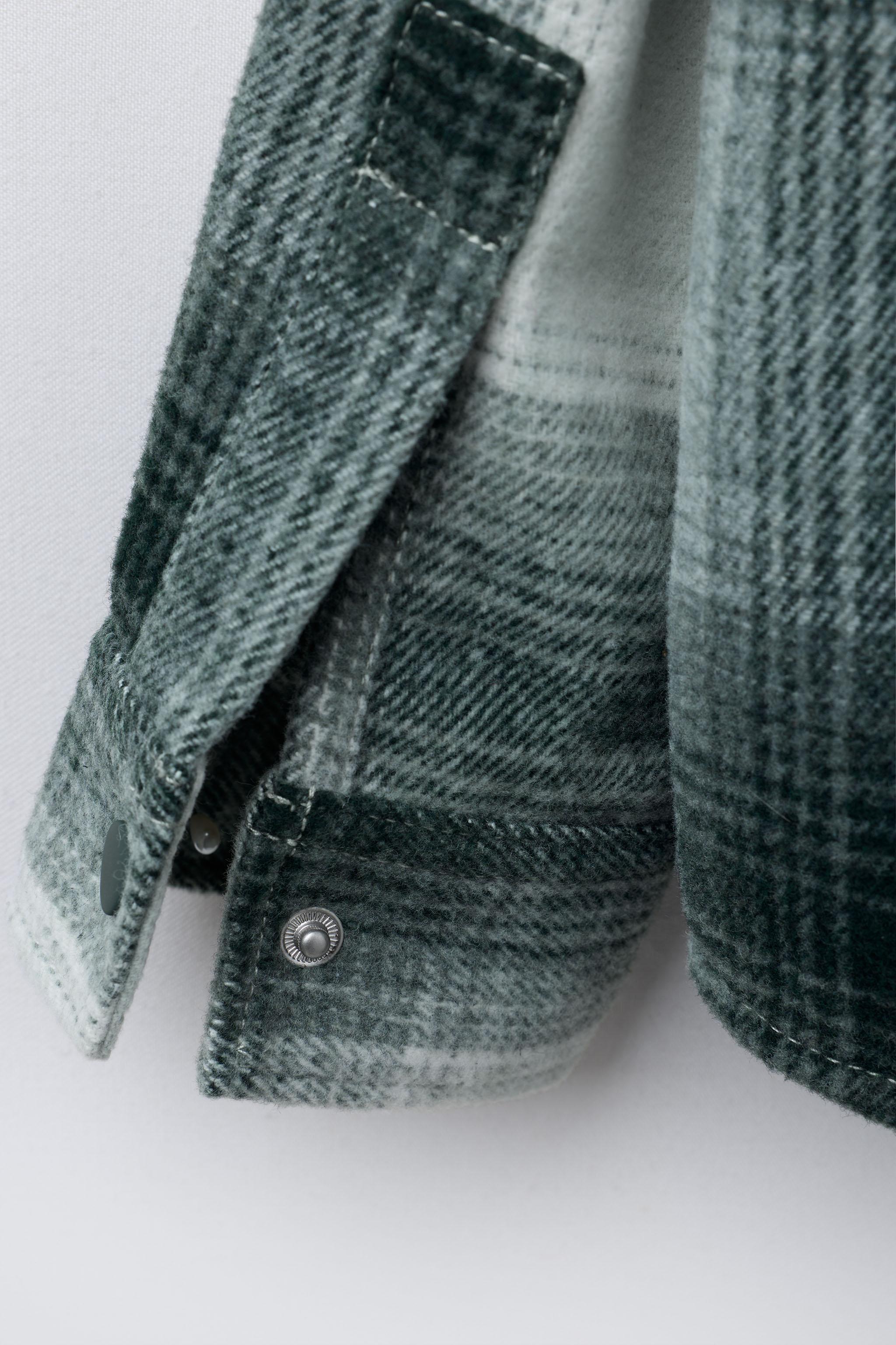 PLAID OVERSHIRT WITH REMOVABLE FLEECE HOOD